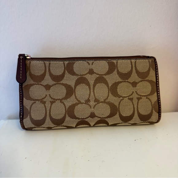 Coach Signature Checkbook Wallet - Picture 2 of 7